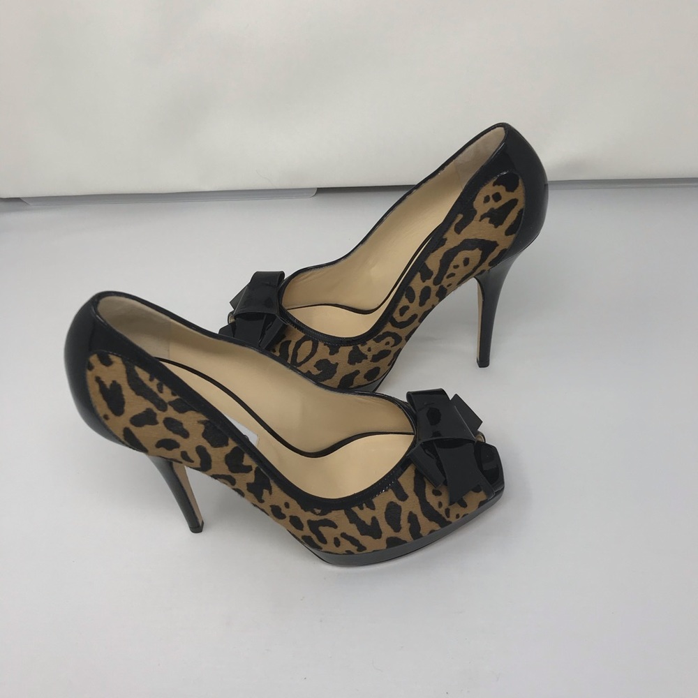 Jimmy Choo Mansi Jaguar print pony hair pumps